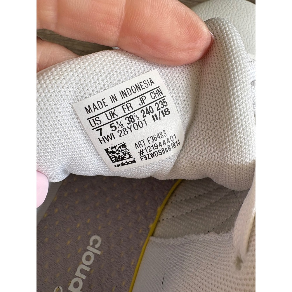 Adidas Grand Court Cloudfoam Comfort White Black Stripe Sneakers Shoes women's 7 - Picture 8 of 8